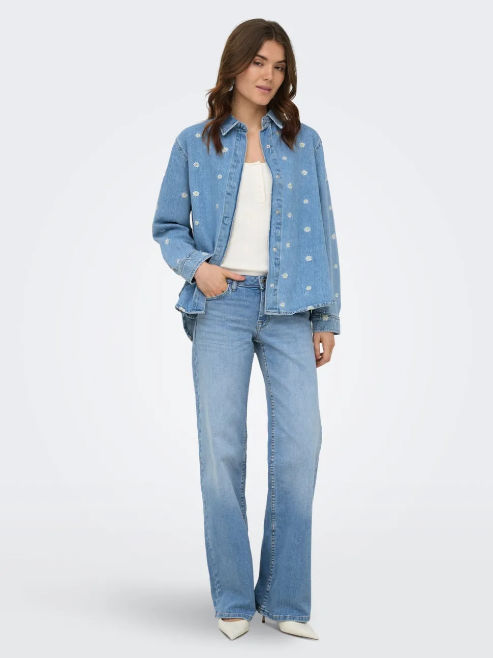ONLJULLES Vita bassa Wide Leg Fit Jeans