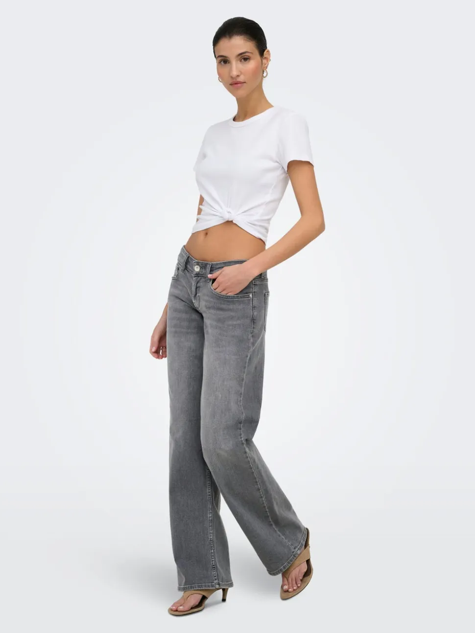 ONLJULLES Vita molto bassa Wide Leg Fit Jeans