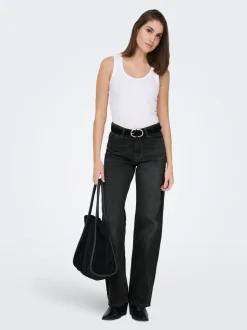 ONLMADDIE-O Vita alta Wide Leg Fit Jeans