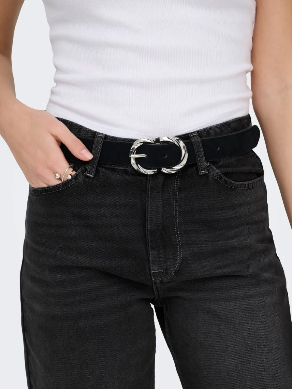 ONLMADDIE-O Vita alta Wide Leg Fit Jeans