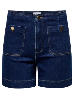 ONLMADELINE Vita alta Regular Fit Bermuda in jeans