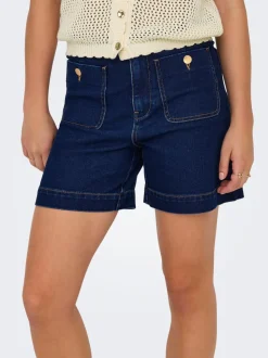 ONLMADELINE Vita alta Regular Fit Bermuda in jeans