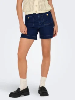 ONLMADELINE Vita alta Regular Fit Bermuda in jeans