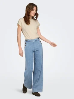 ONLMADISON Vita alta Wide Leg Fit Jeans