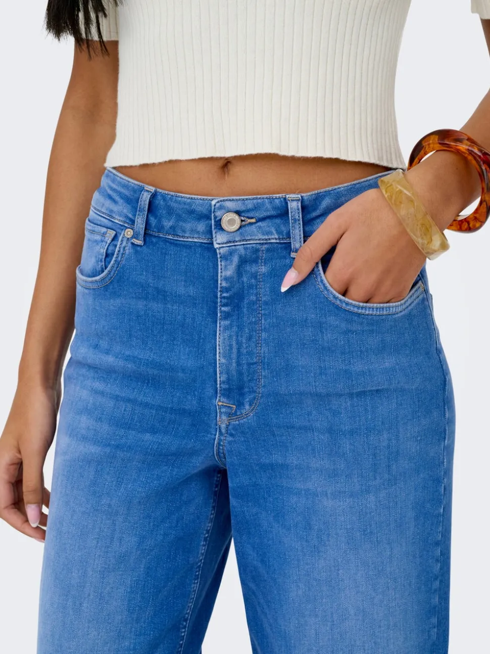 ONLMADISON Vita alta Wide Leg Fit Jeans