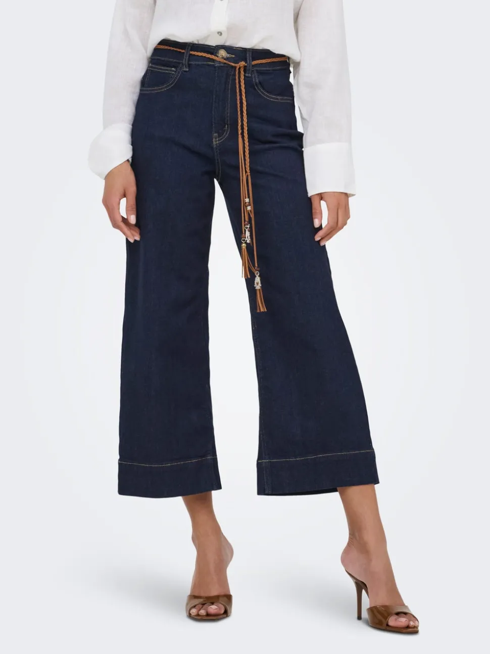 ONLMADISON Vita alta Wide Leg Fit Cropped Jeans