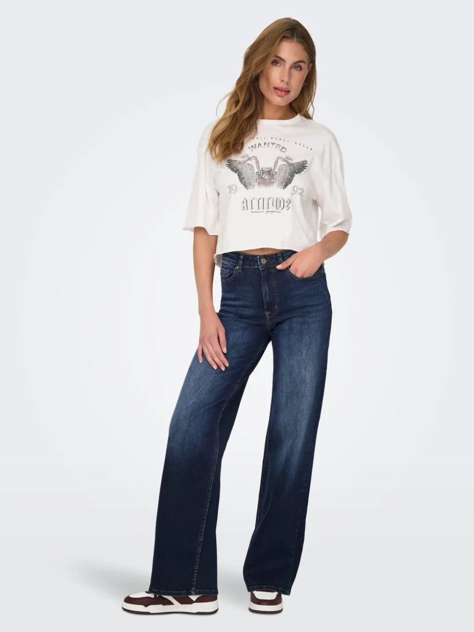 ONLMADISON Vita alta Wide Leg Fit Jeans