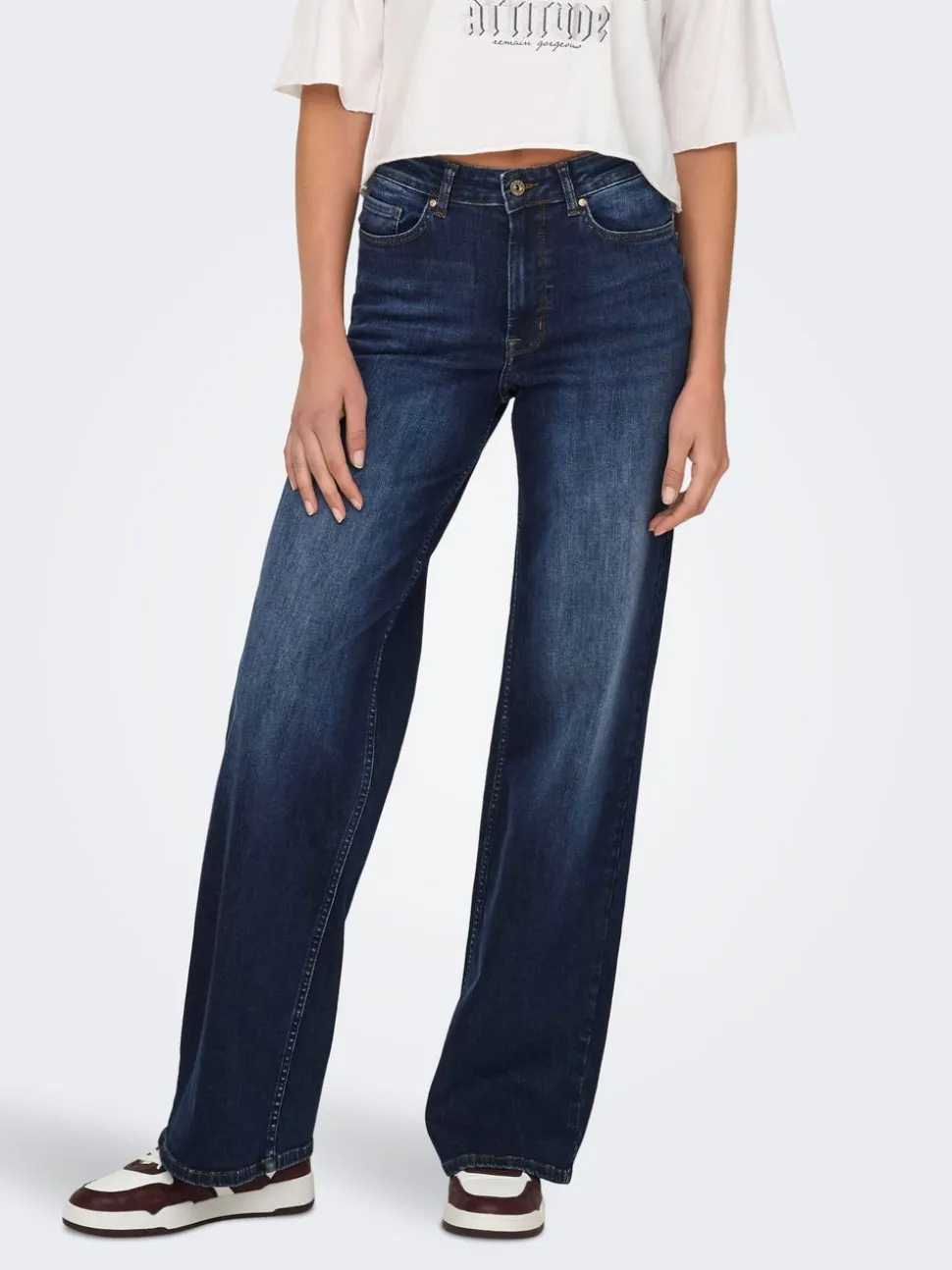 ONLMADISON Vita alta Wide Leg Fit Jeans