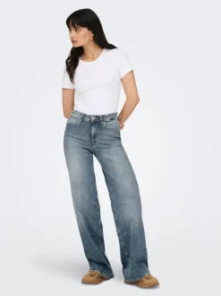 ONLMADISON Vita alta Wide Leg Fit Jeans