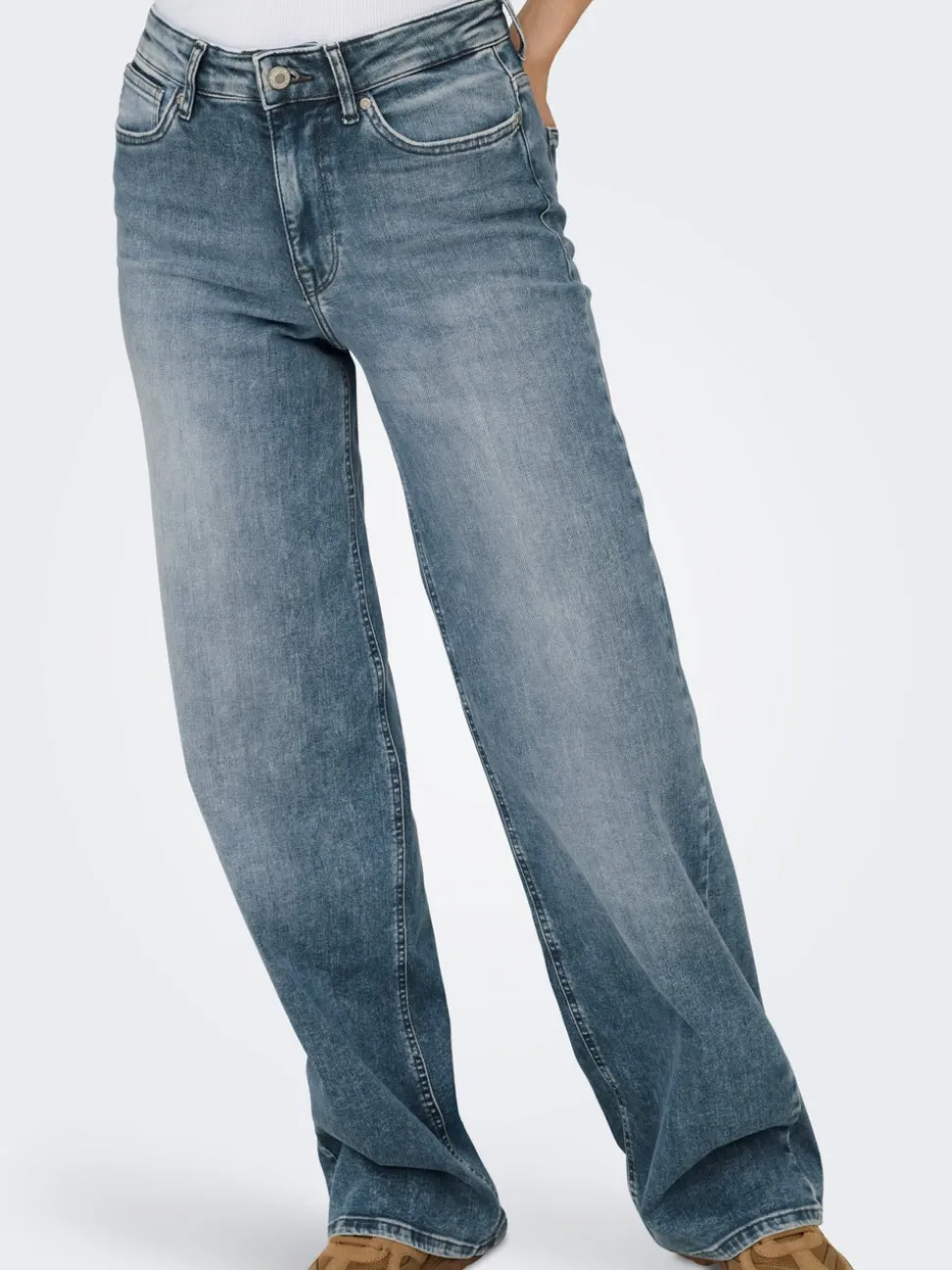 ONLMADISON Vita alta Wide Leg Fit Jeans