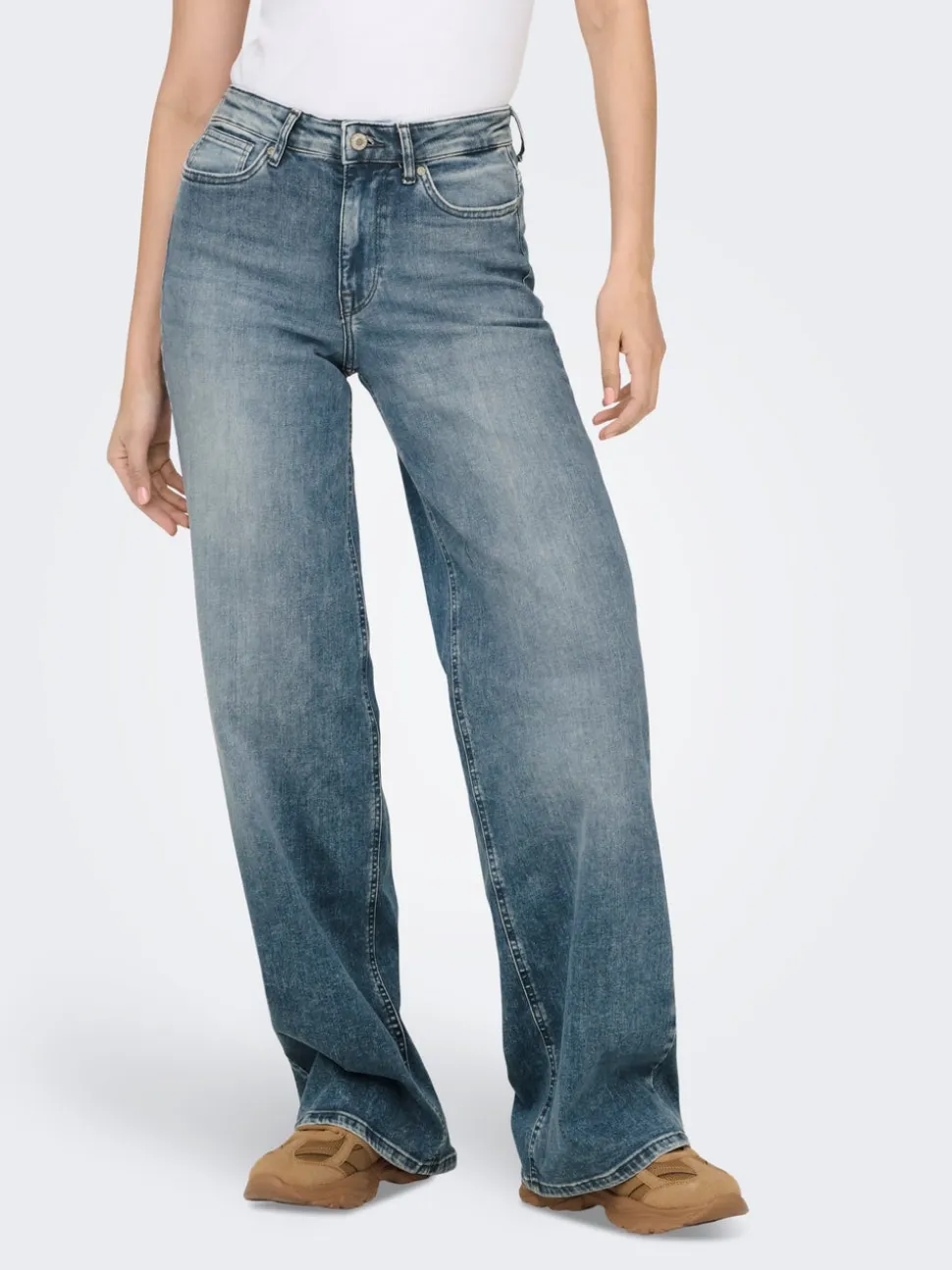 ONLMADISON Vita alta Wide Leg Fit Jeans