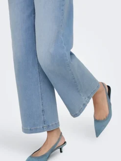 ONLMADISON Vita alta Wide Leg Fit Cropped Jeans