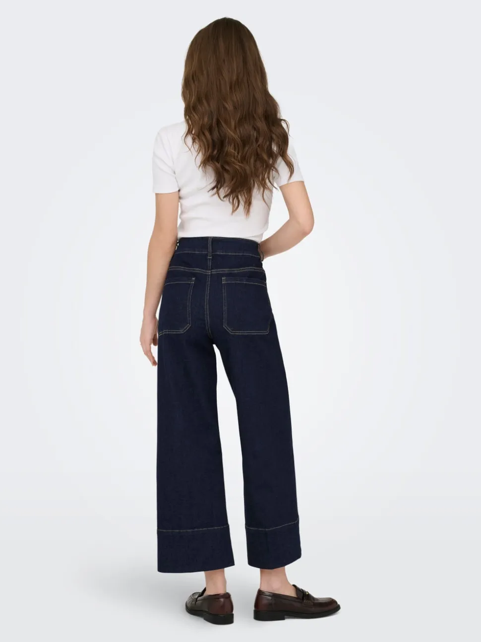 ONLMADISON Vita alta Wide Leg Fit Cropped Jeans