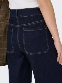 ONLMADISON Vita alta Wide Leg Fit Cropped Jeans