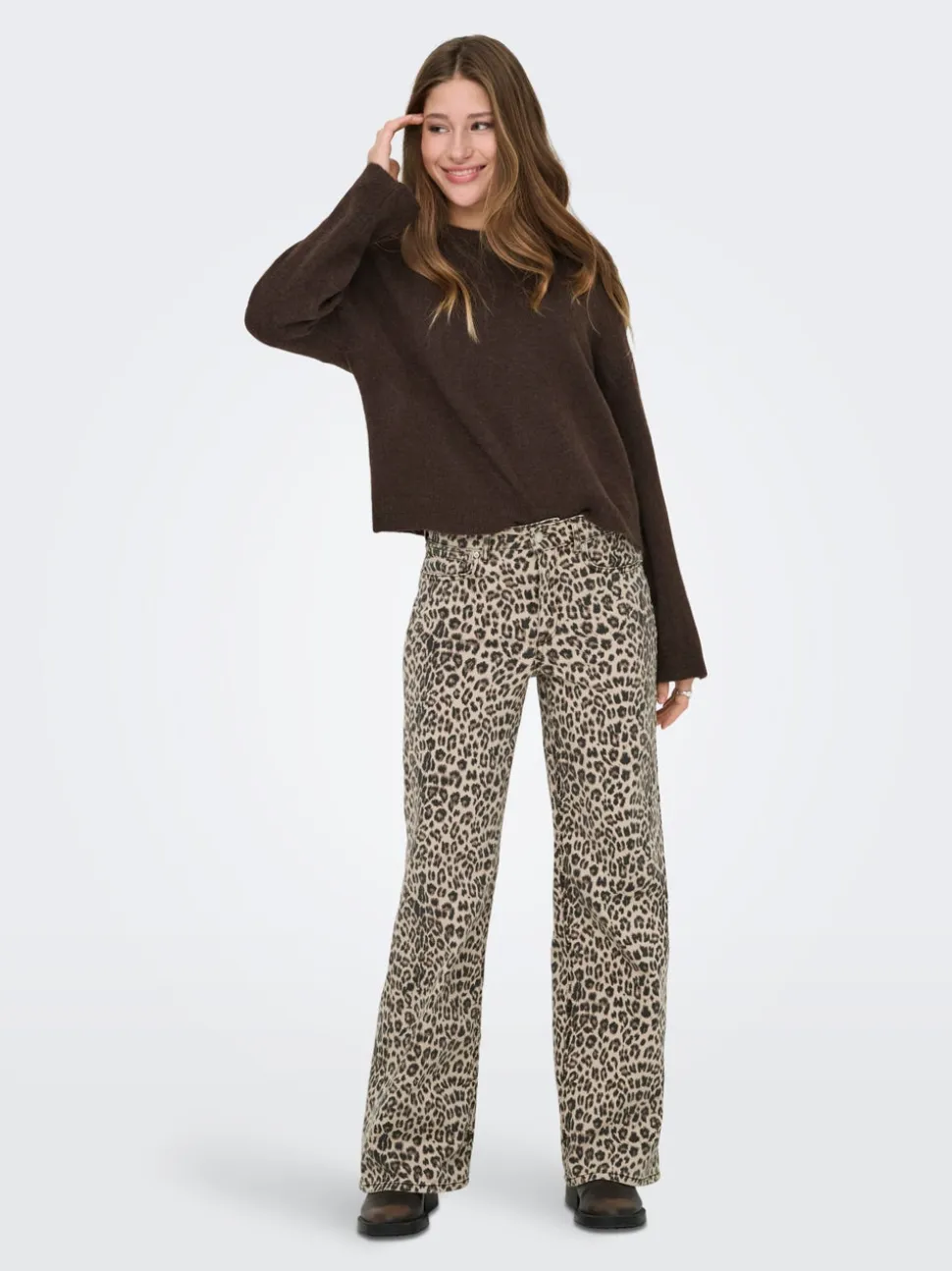 ONLMADISON Vita alta Wide Leg Fit Jeans