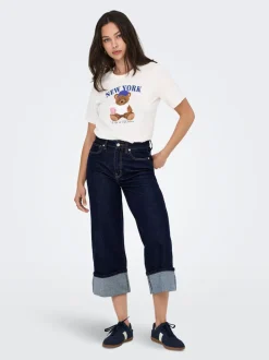 ONLMADISON Vita alta Wide Leg Fit Jeans