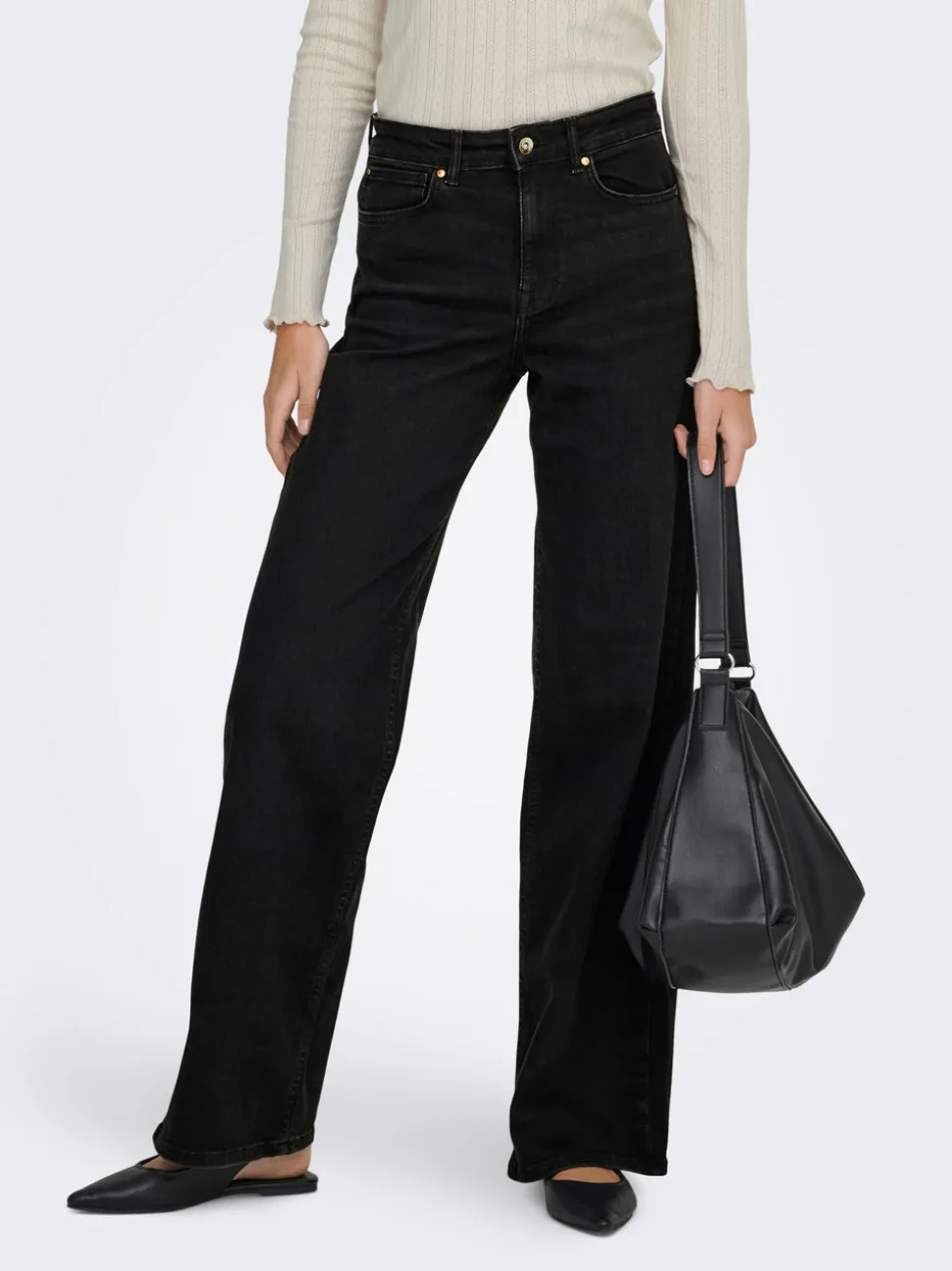 ONLMADISON Vita alta Wide Leg Fit Jeans