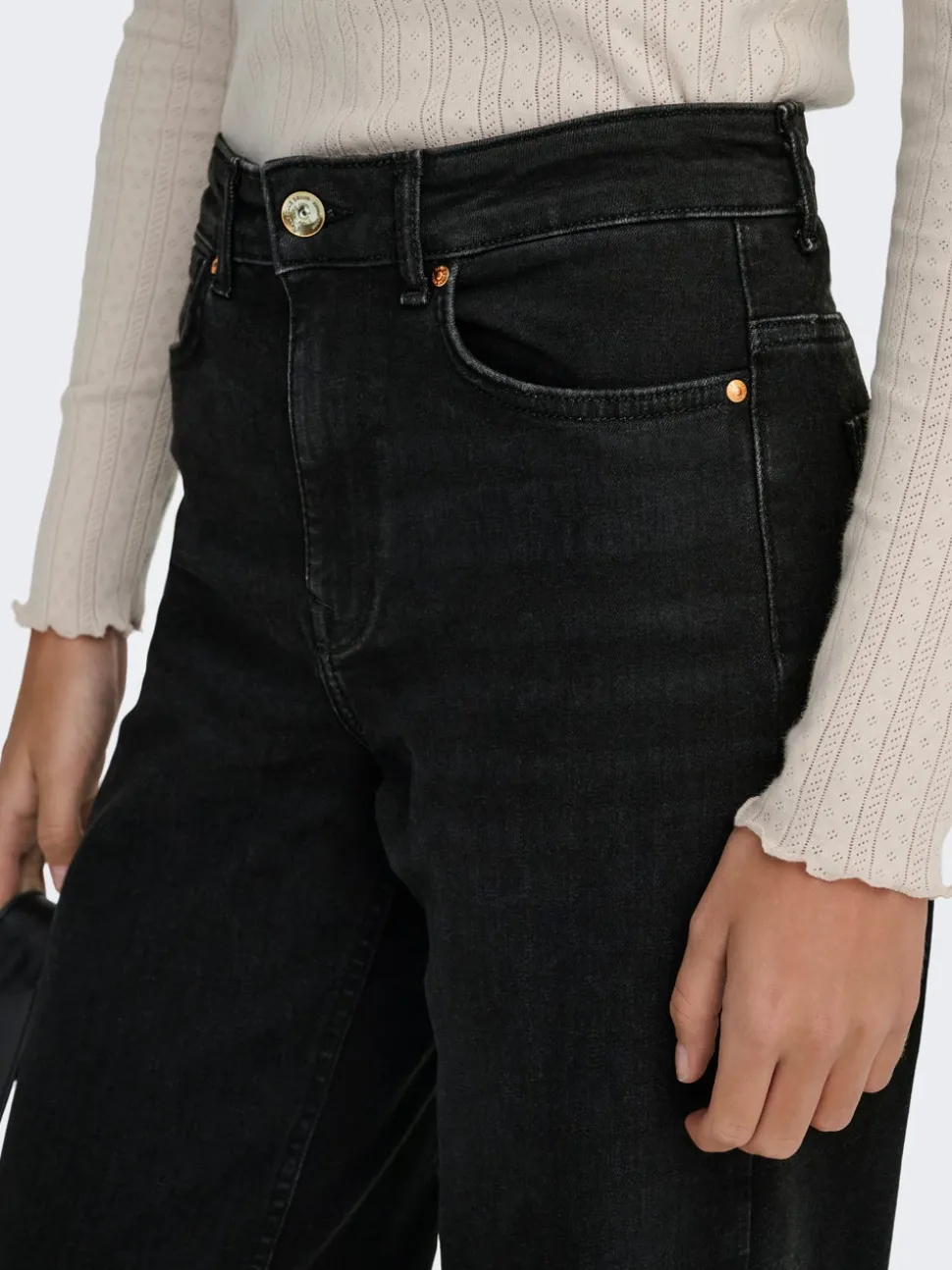 ONLMADISON Vita alta Wide Leg Fit Jeans