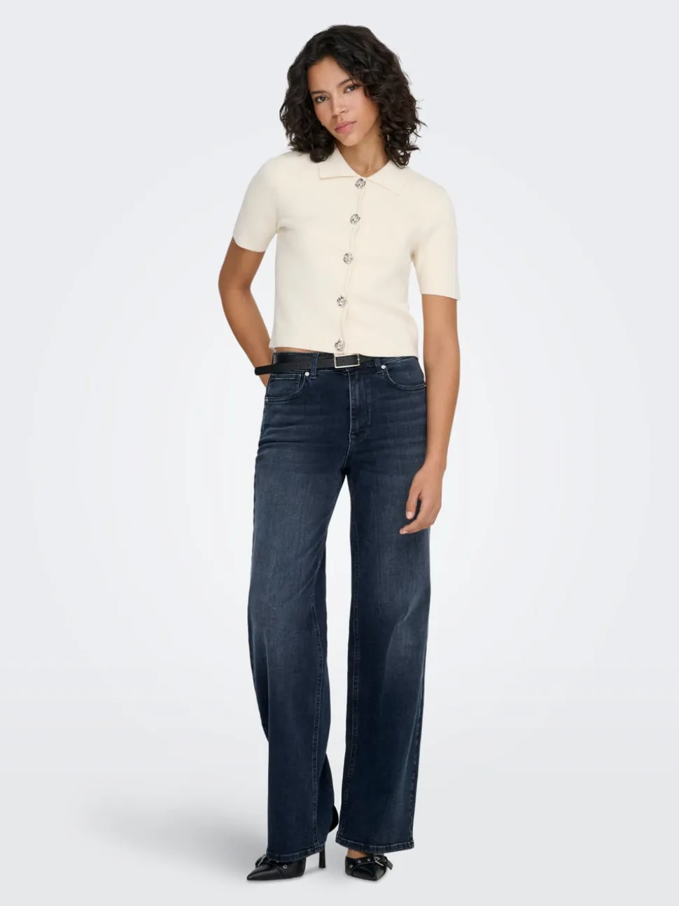 ONLMADISON Vita alta Wide Leg Fit Jeans