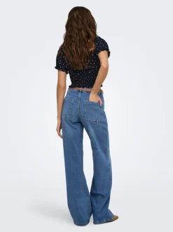 ONLMADISON Vita alta Wide Leg Fit Jeans