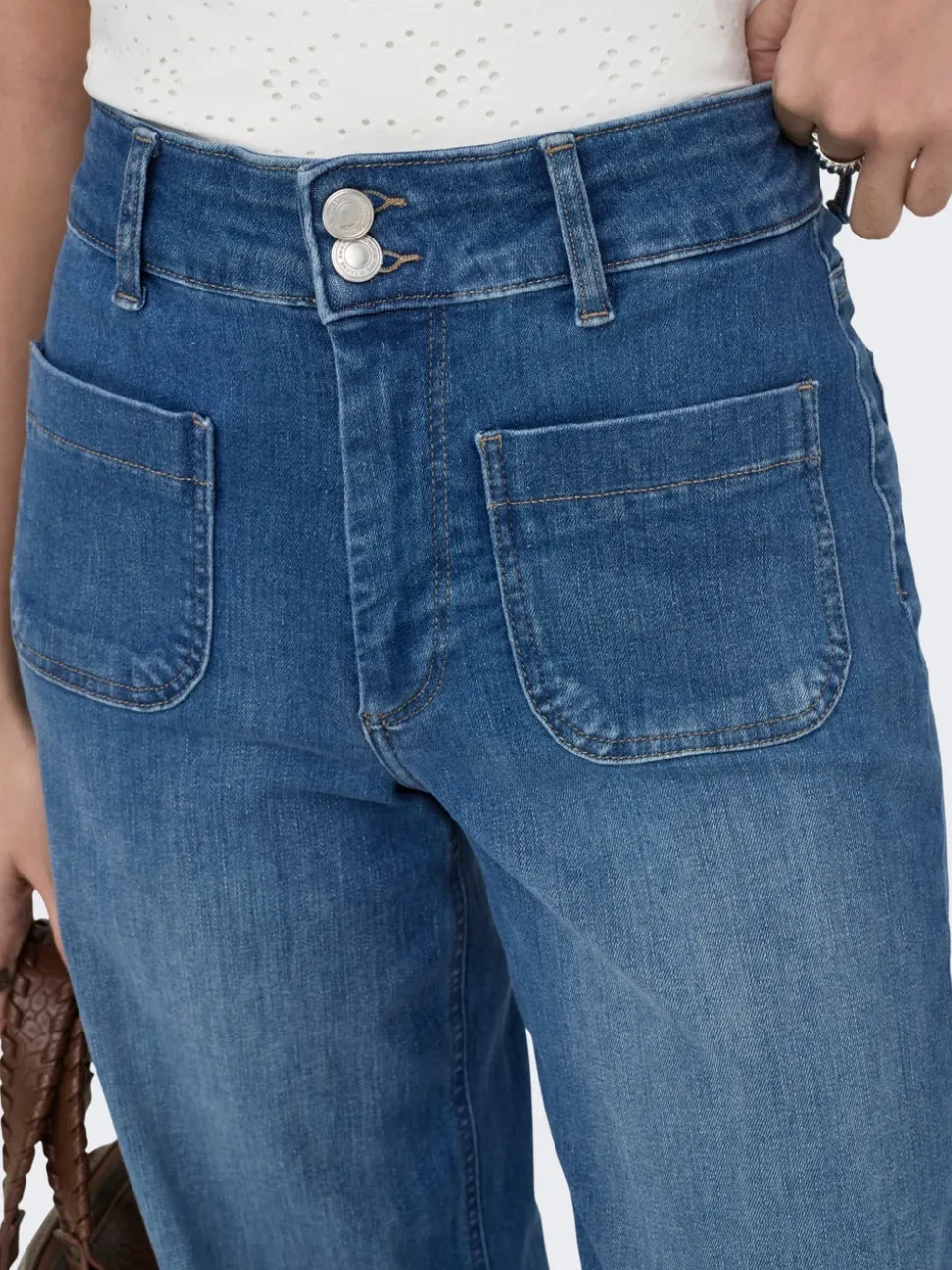 ONLMADISON Vita alta Wide Leg Fit Jeans