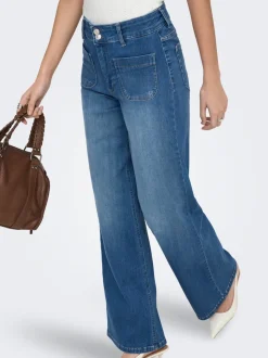 ONLMADISON Vita alta Wide Leg Fit Jeans
