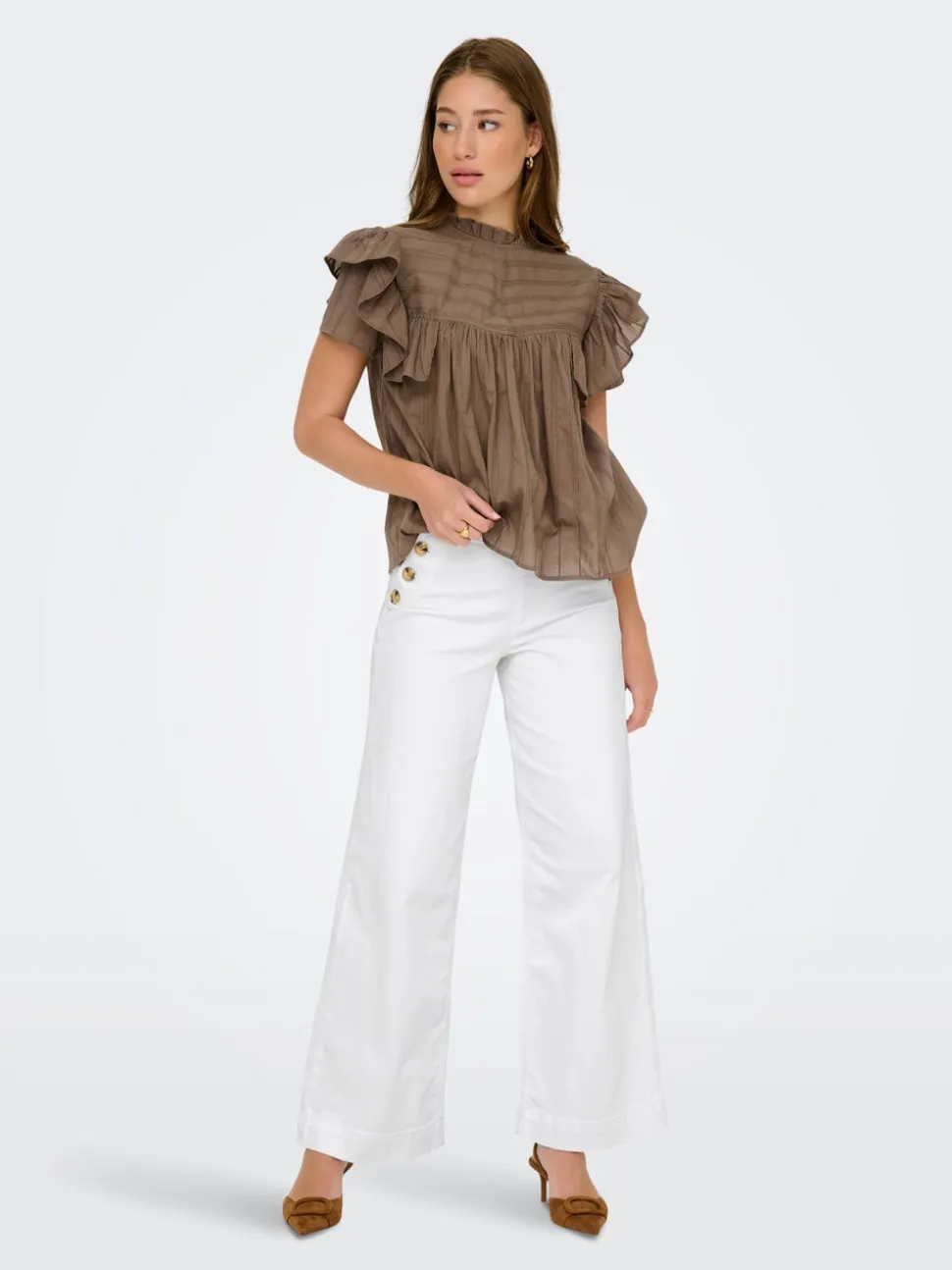 ONLMADISON Vita alta Wide Leg Fit Jeans
