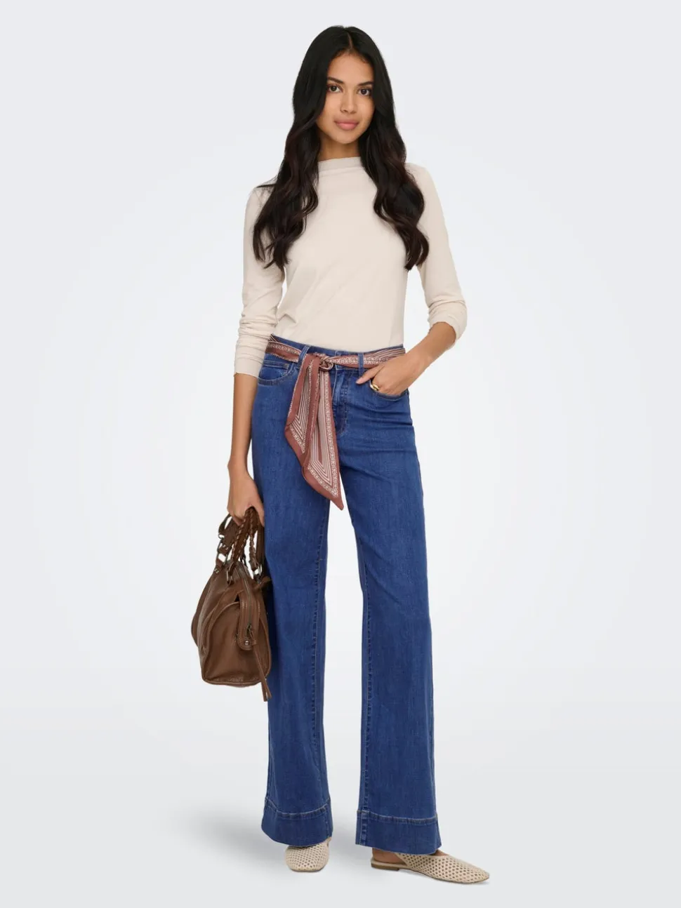ONLMADISON Vita alta Wide Leg Fit Jeans