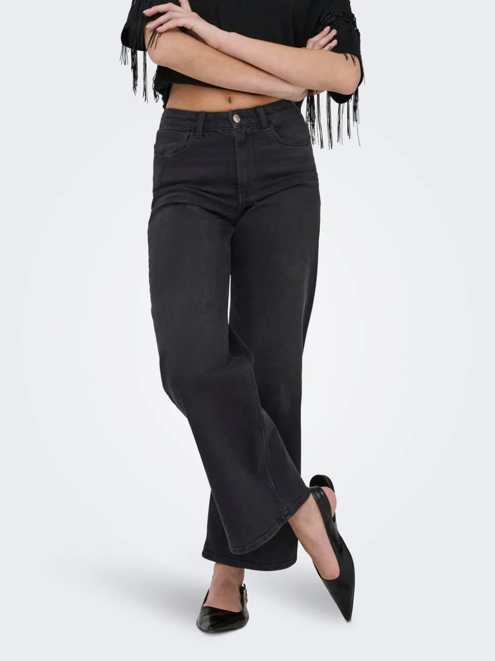 ONLMADISON Vita alta Wide Leg Fit Jeans