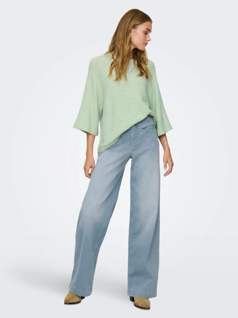 ONLMADISON Vita alta Wide Leg Fit Jeans