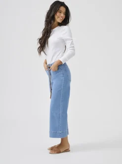 ONLMADISON Vita alta Wide Leg Fit Cropped Jeans