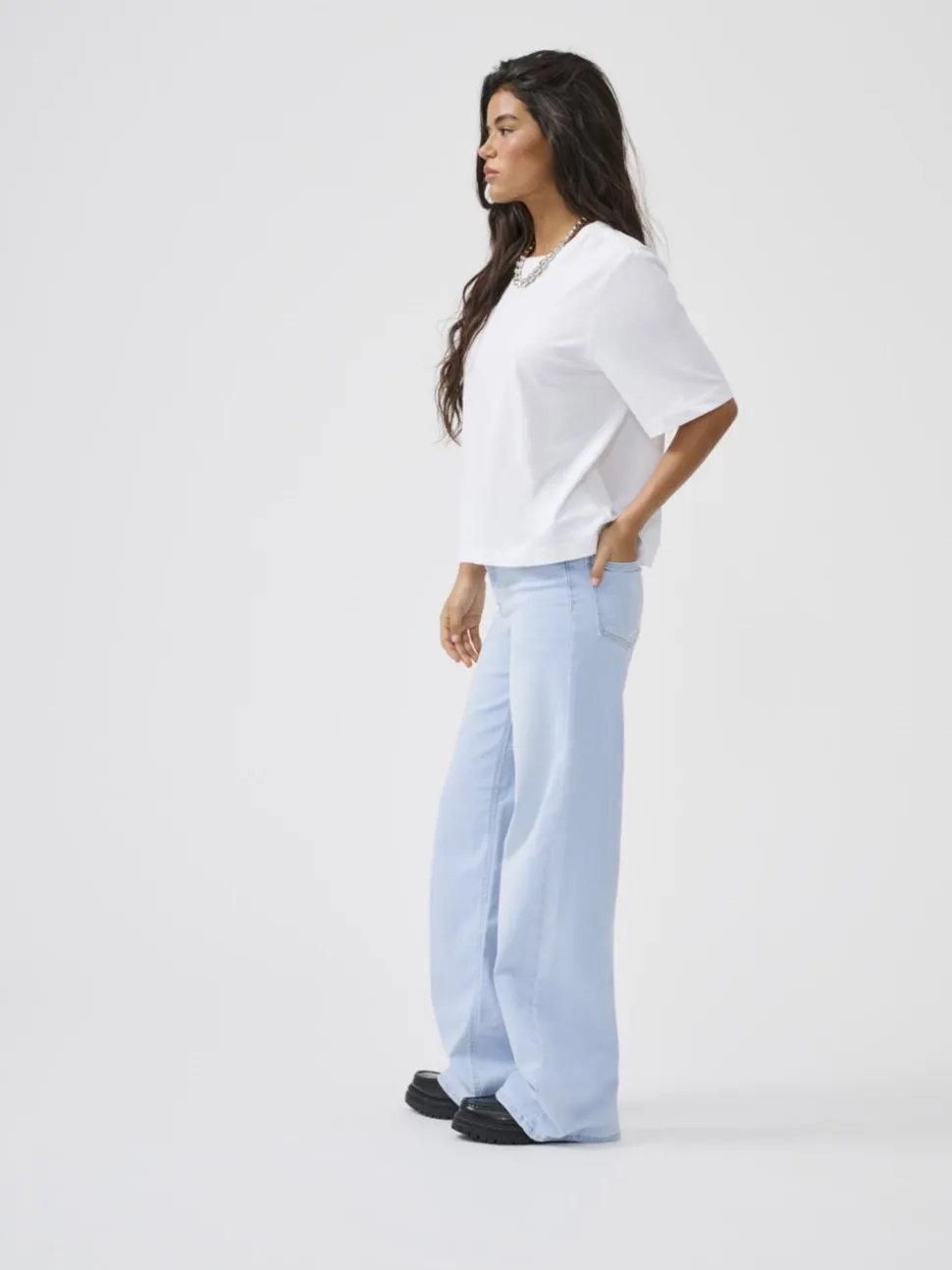 ONLMADISON Vita alta Wide Leg Fit Jeans