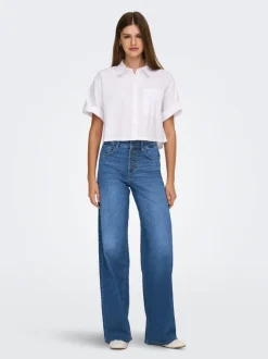 ONLMADISON Vita alta Wide Leg Fit Jeans