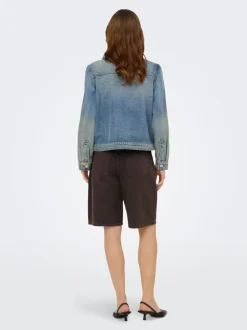 ONLMATE-SILLA Loose Fit Bermuda in jeans