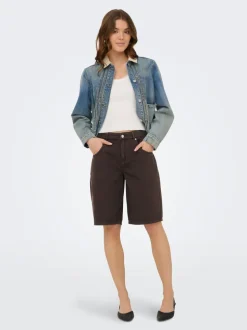 ONLMATE-SILLA Loose Fit Bermuda in jeans
