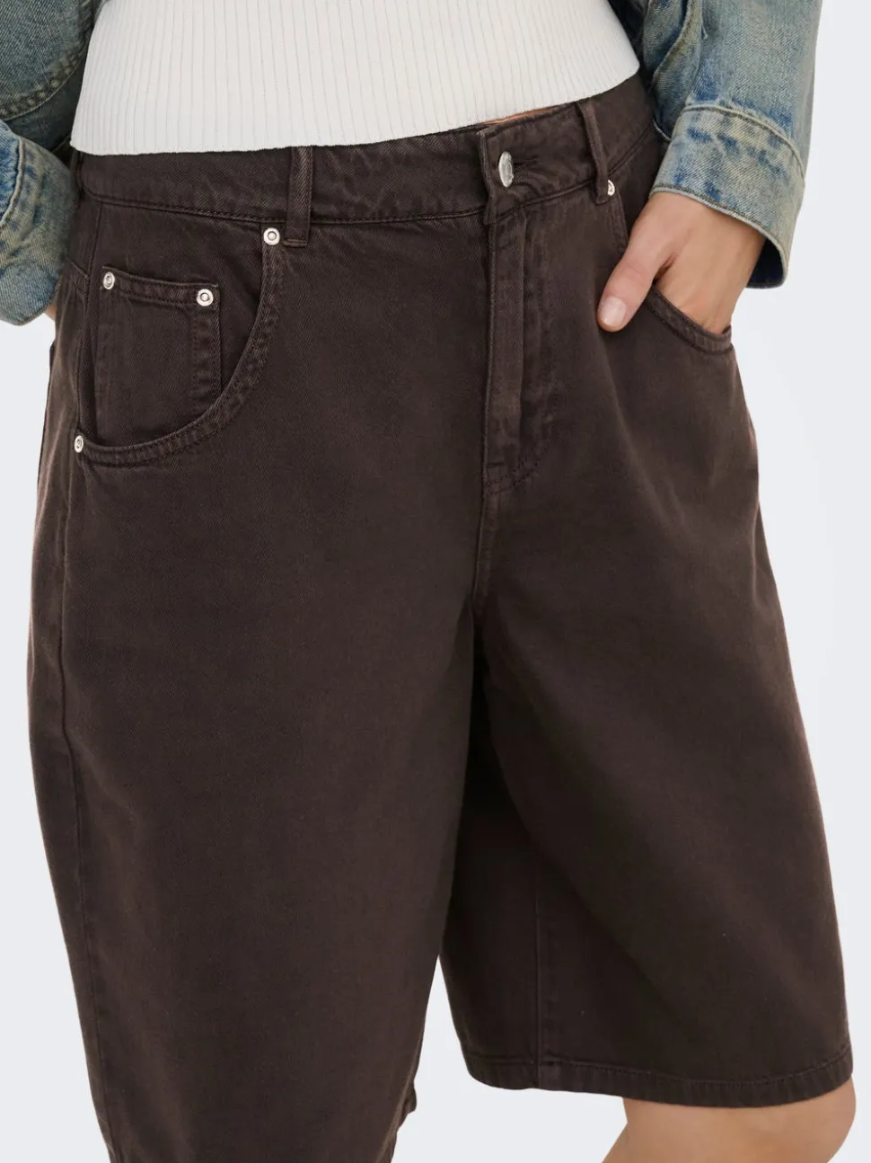 ONLMATE-SILLA Loose Fit Bermuda in jeans