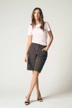 ONLMATE-SILLA Loose Fit Bermuda in jeans