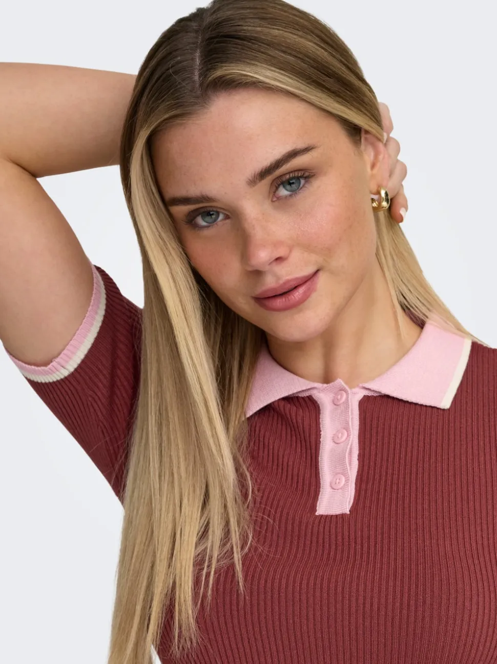 ONLMEDDI Capo in maglia con colletto polo
