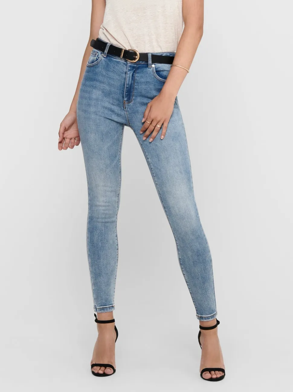 ONLMILA Vita alta Skinny Fit Lunghezza alla caviglia Jeans