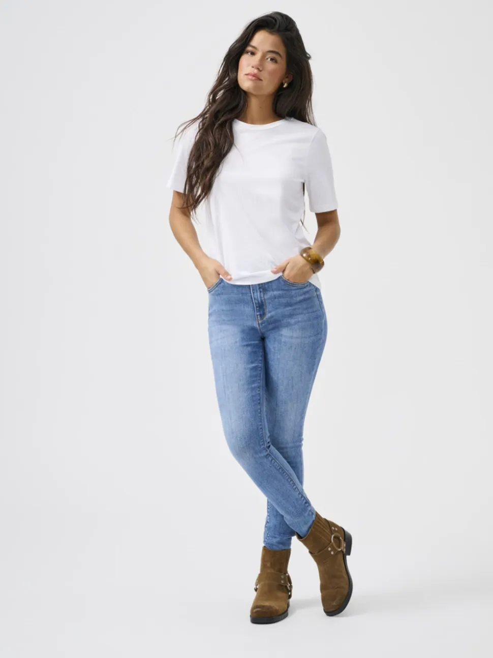 ONLMILA Vita alta Skinny Fit Lunghezza alla caviglia Jeans