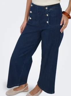 ONLNEW Vita alta Vestibilità ampia - Corto Cropped Jeans