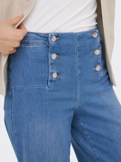 ONLNEW Vita alta Vestibilità ampia - Corto Cropped Jeans