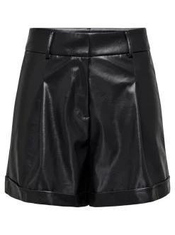 ONLODA Vita media Regular Fit Pantaloncini in finta pelle