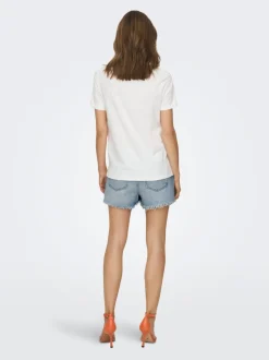 ONLPACY Vita alta Regular Fit Bermuda in jeans