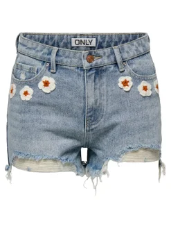 ONLPACY Vita alta Regular Fit Bermuda in jeans