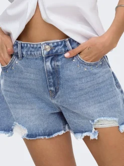 ONLPACY Vita alta Regular Fit Bermuda in jeans