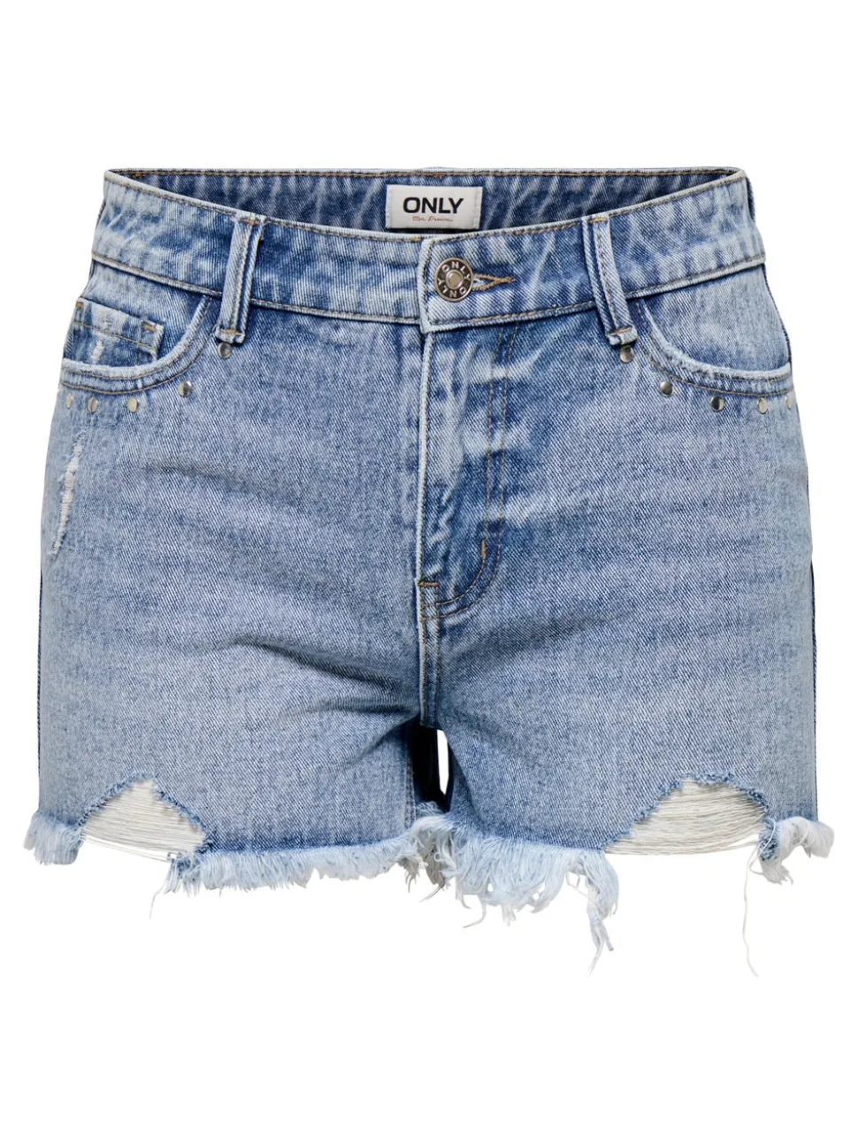 ONLPACY Vita alta Regular Fit Bermuda in jeans