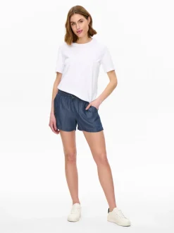 ONLPEMA Vita media Relaxed Fit Bermuda in jeans