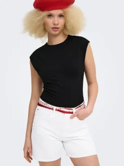 ONLPHINE Vita alta Regular Fit Bermuda in jeans
