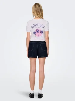 ONLPHINE Vita alta Regular Fit Bermuda in jeans